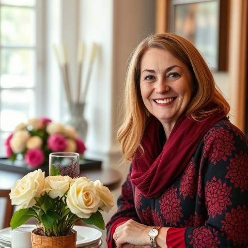 Un sorriso caloroso della proprietaria, signora Elena, che accoglie i clienti