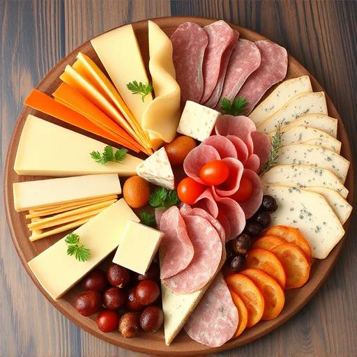 Un tagliere di salumi e formaggi italiani assortiti